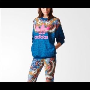 Adidas x Farm Rio Borbomix printed long sleeve sweatshirt size small